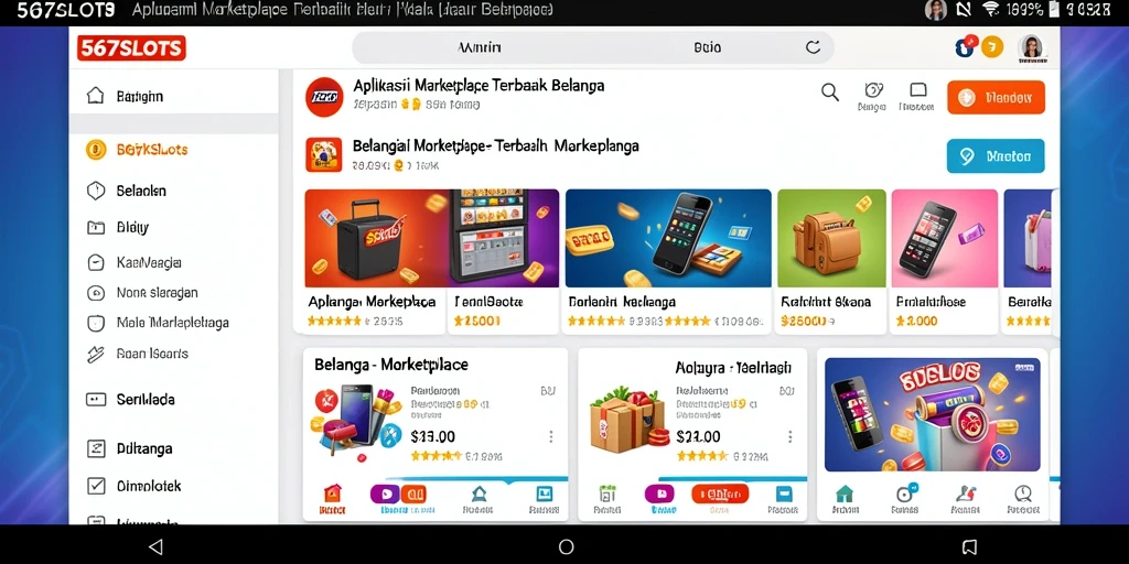 Antarmuka aplikasi 567SLOTS yang menarik dan fungsional untuk belanja.