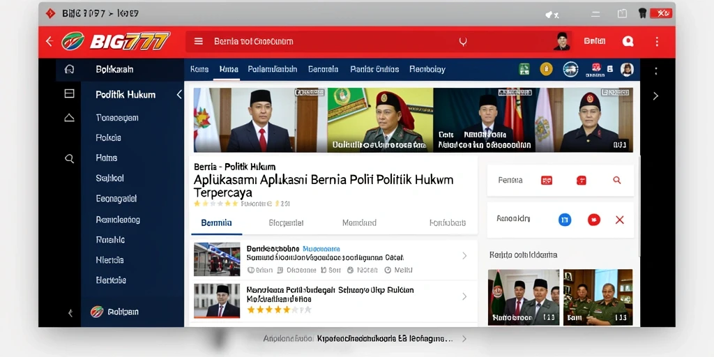 Antarmuka aplikasi BIG777 yang informatif dan mudah digunakan.