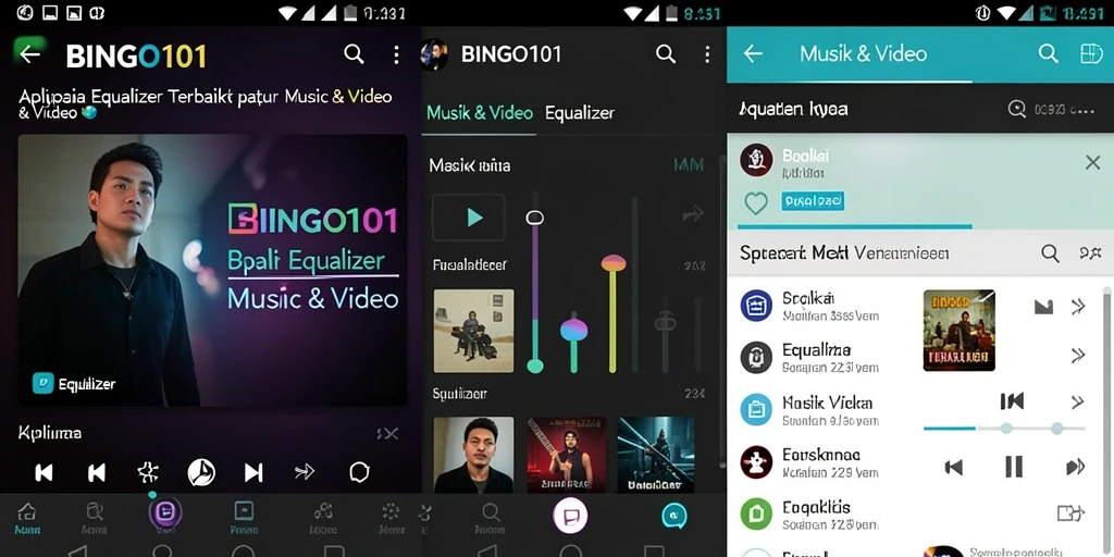 Tampilan antarmuka pengguna BINGO101 yang menarik dan fungsional.