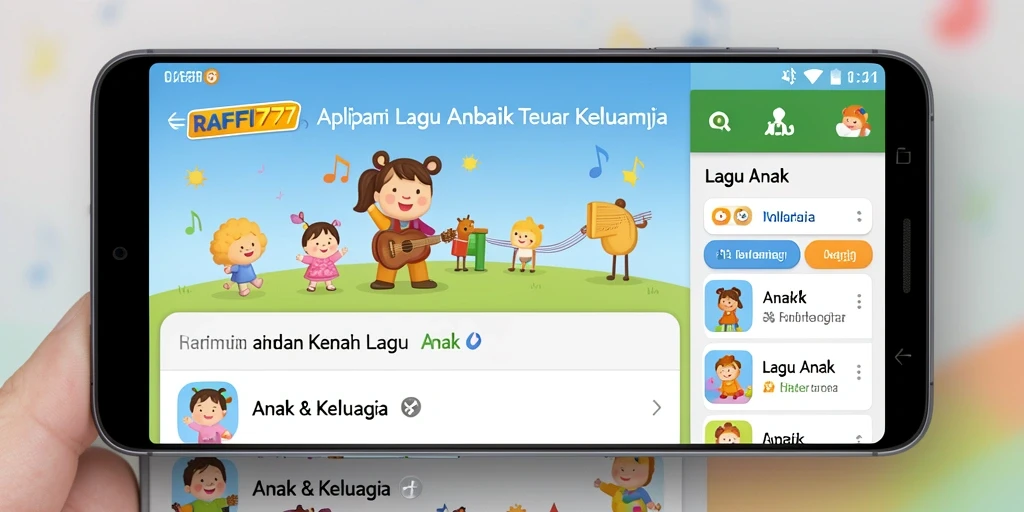 Antarmuka aplikasi RAFFI777 yang menyenangkan dan penuh warna.