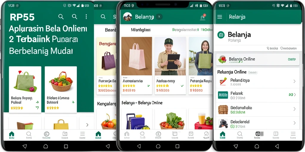 Tampilan antarmuka RP55 yang memudahkan pengguna dalam berbelanja online.