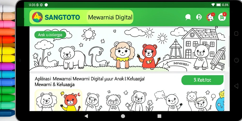 Antarmuka SANGTOTO yang penuh warna untuk anak-anak.