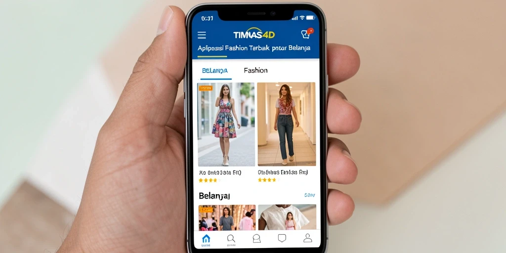 Tampilan antarmuka utama TIMNAS4D dengan berbagai pilihan fashion.