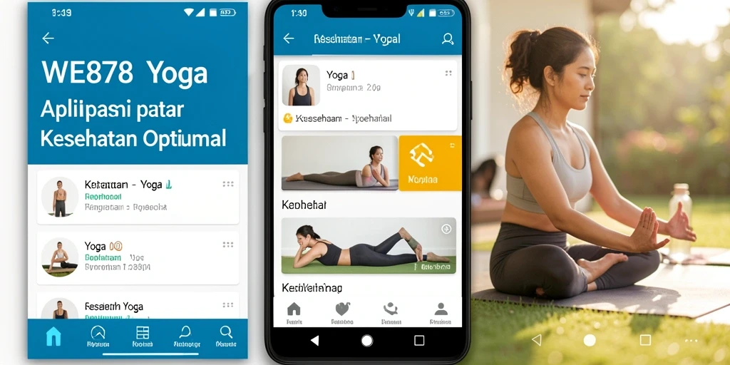 Antarmuka aplikasi WE878 yang menarik untuk latihan yoga.