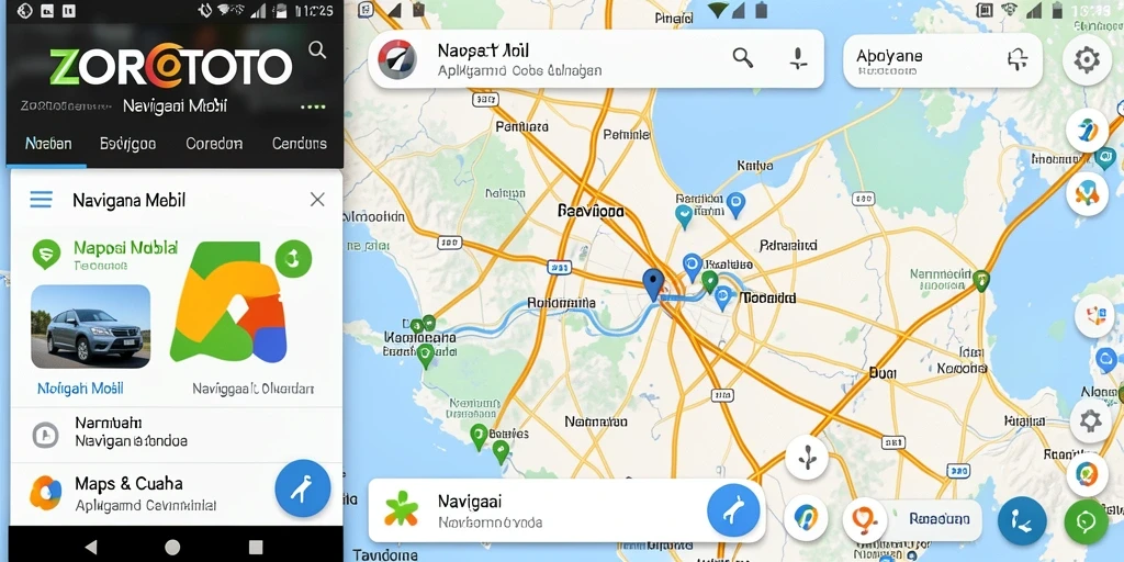 Antarmuka intuitif ZOROTOTO untuk navigasi mobil yang efektif.